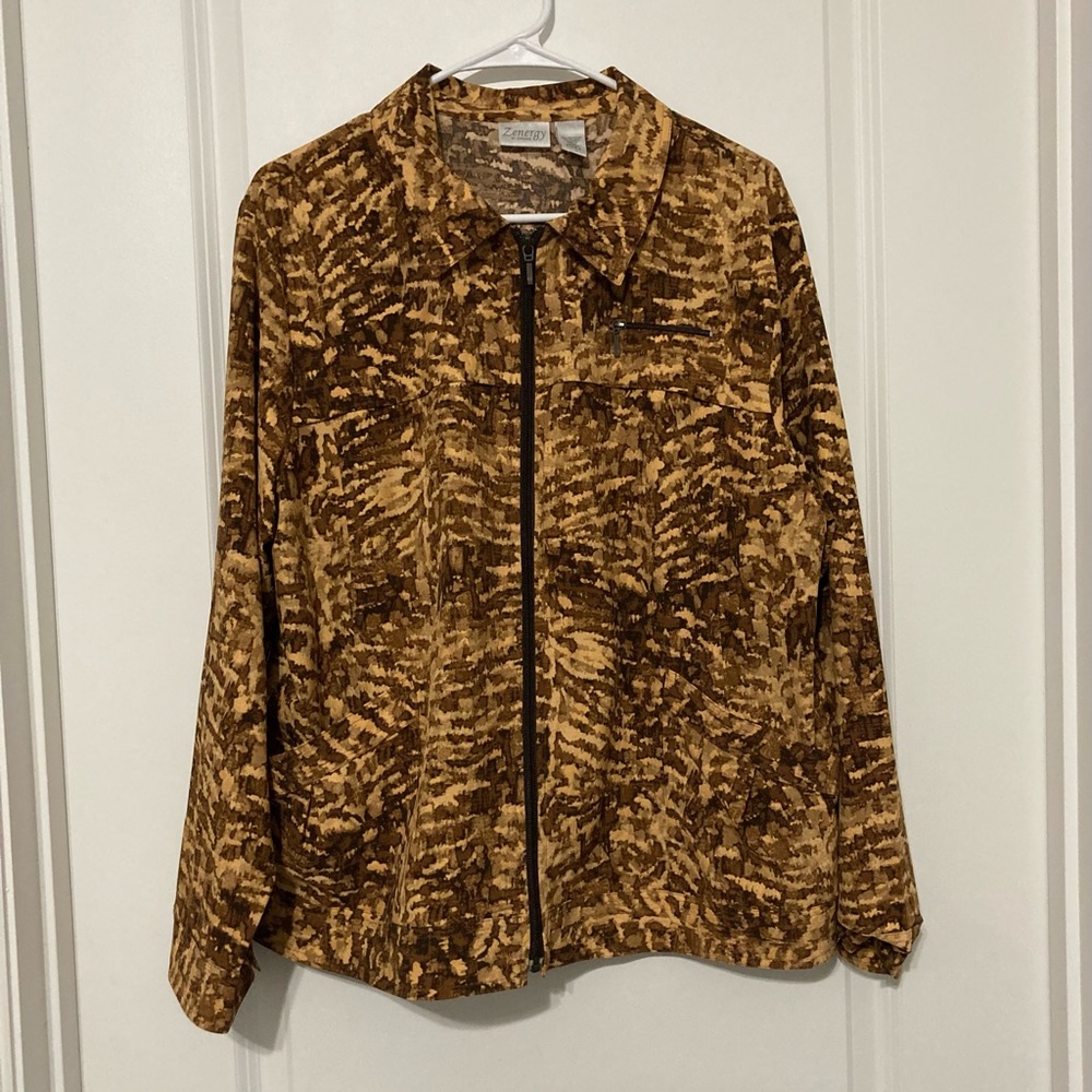 Zenergy by Chicos Multicolored Outdoor Lightweight Longsleeve Shirt Size 3 - Picture 1 of 11